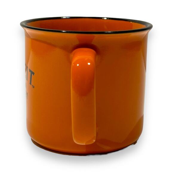 Bulleit Bourbon Frontier Whiskey Campfire Mug Coffee Cup Orange Ceramic - Picture 2 of 6